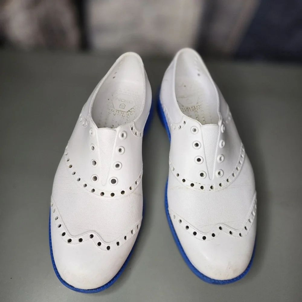 Biion Oxford EVA Rubber Golf Shoes Mens 3 M Women 5 White Flexible Lightweight‎